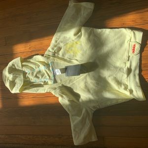 Yellow Adidas Orginal Cropped sweater